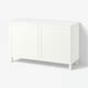BESTÅ Storage combination with doors, white/Pipmakare white, 120x42x75 cm