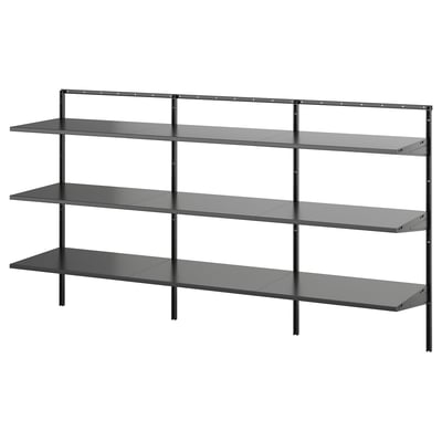 BOAXEL Shelving unit, anthracite, 182x40x101 cm