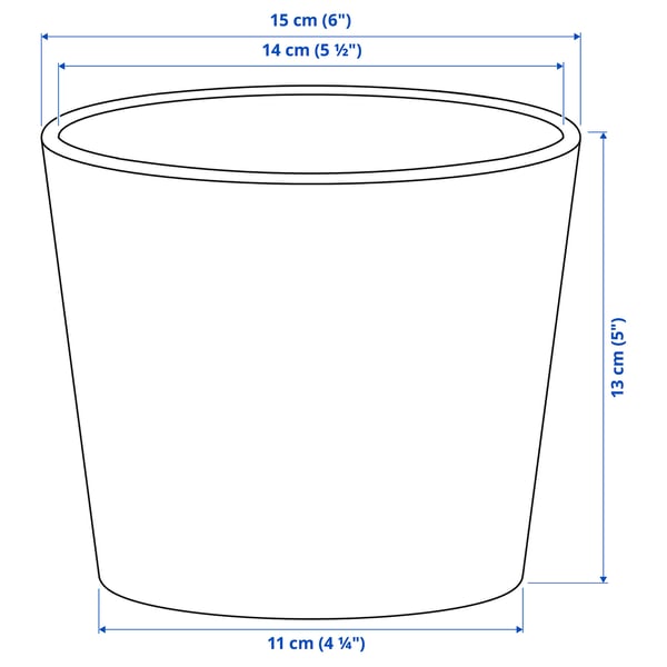 Illustration with measurements for the product: BROKSPIREA.