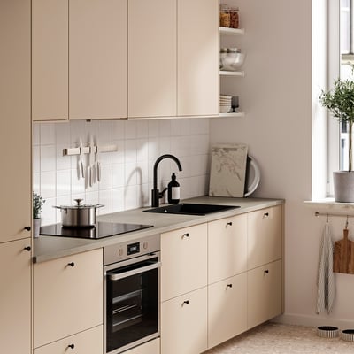 EKBACKEN Custom made worktop, grey-beige stone effect/laminate, 45.1-63.5x2.8 cm