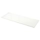 An ikea EKBACKEN white rectangular kitchen worktop in laminate material. It has a smooth, clean design with modern appeal.