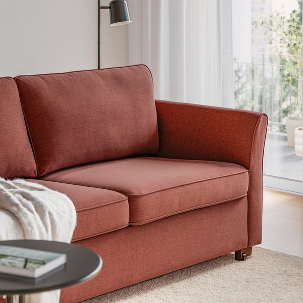EKHOLMA 2-seat sofa-bed, Kilanda brown-red