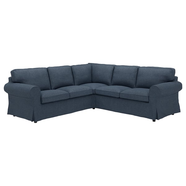 EKTORP Corner sofa, 4-seat, Kilanda dark blue