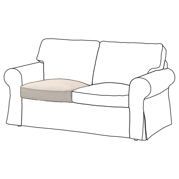 EKTORP sofa, white, cosy, rolled arms, removable cushions.