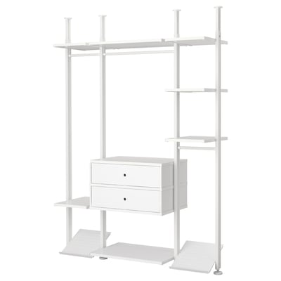 ELVARLI white storage unit, modern, adjustable.