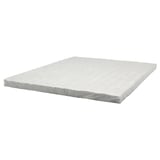 A FÖLUNGEN spring core mattress topper. Its white, square-shaped, and designed to enhance comfort by providing extra support.