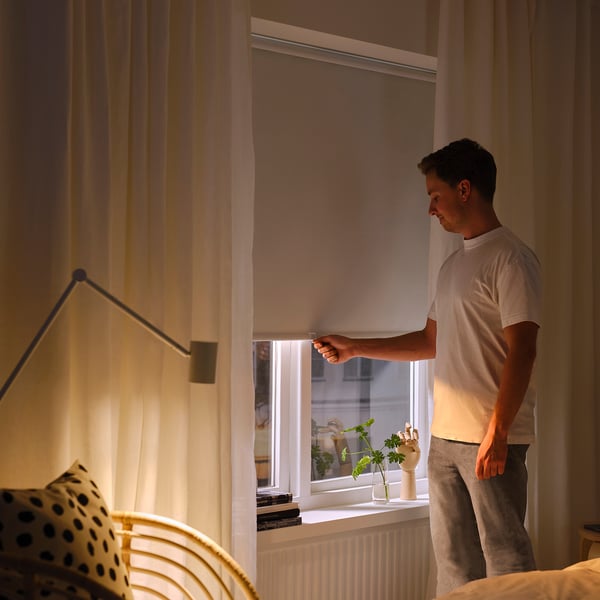 FÖNSTERBLAD Block-out roller blind, white, 100x155 cm