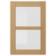 Fors—ka wooden framed glass door, oak tone, rectangular, bevelled edges.
