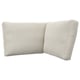 A modern light beige sofa with a wavy pattern. It is sleek and curved with a stylish design.