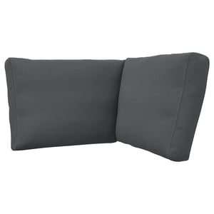 Dark gray, recycled polyester couch corner piece. Modern, sleek design. Comfortable, stylish home decor.