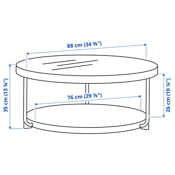 Illustration with measurements for the product: FRÖTORP.