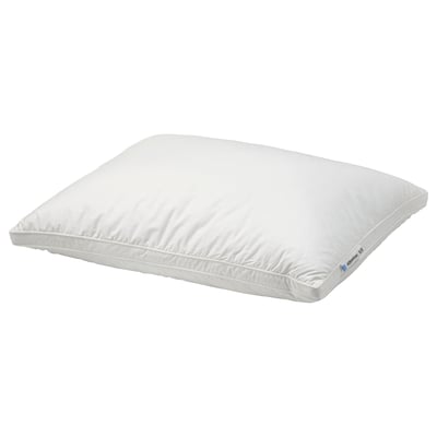 A white GRÖNAMARANT pillow with soft dobby cotton fabric and double piping, designed for comfort and support.