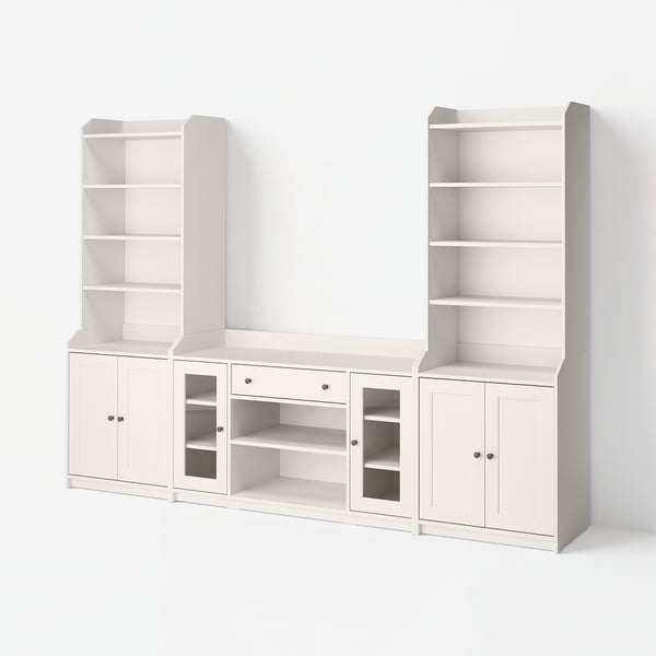 HAUGA Storage combination, white, 279x46x199 cm