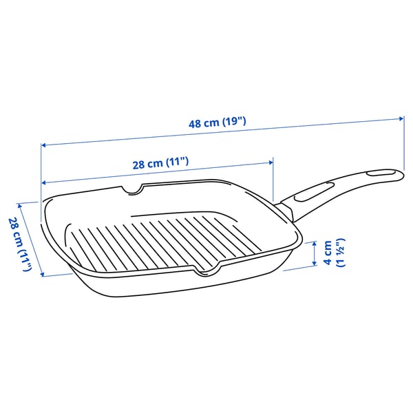 Illustration with measurements for the product: HEMLAGAD.