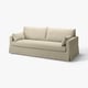Light beige HYLTARP sofa, modern design, soft cushions, clean lines.