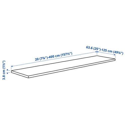 Illustration with measurements for the product: KARLBY.