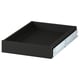 KNIVSHULT: sleek black drawer with modern handle-less design, smooth front, and sturdy materials.