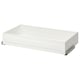 A white KOMPLEMENT framed drawer. It is rectangular with a smooth, flat surface. The drawer is designed for use in a pax wardrobe system.