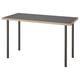 LAGKAPTEN desk, black & grey, rectangular top, sturdy legs.