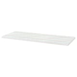 White table top with colourful grid. Lightweight fiberboard for various chairs.