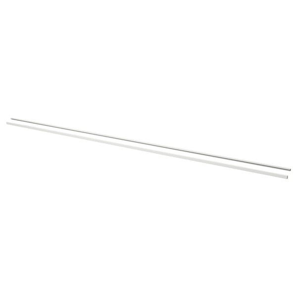 LARKOLLEN handles, silver-colored, acrylic-coated aluminium. They are long, thin, rectangular bars designed for sliding doors.