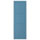 A blue LERHYTTAN door featuring a traditional solid wood frame with bevelled edges and an inset veneer panel.