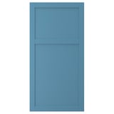 LERHYTTAN blue rectangular door, rustic style with wooden frame and veneer panel.