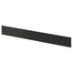 Black wooden kitchen cabinet trim, rectangular, simple design.