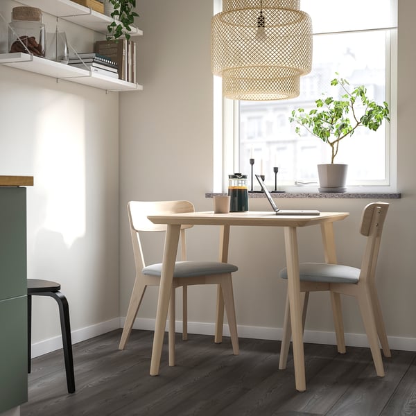 LISABO Table, ash veneer, 88x78 cm