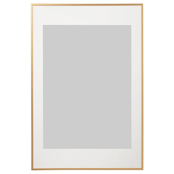 Gold-framed picture holder with clear front protection.