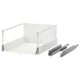 MAXIMERA drawer, white, sleek design, with 2 runners, extends fully, soft close.