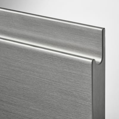 METOD 1 front for dishwasher, Voxtorp stainless steel effect, 60 cm