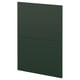 Dark green kitchen cabinet door, rectangular, glossy finish, fiberboard material.