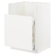 White METOD kitchen cabinet, modern, rectangular with smooth drawers.