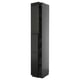 Modern grey METOD kitchen cabinet with black handles and shelves