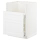 METOD kitchen unit: white, rectangular, modern design, three sections, one open shelf.