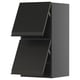 Black kitchen cabinet.
