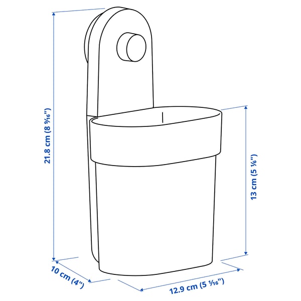 Illustration with measurements for the product: ÖBONÄS.