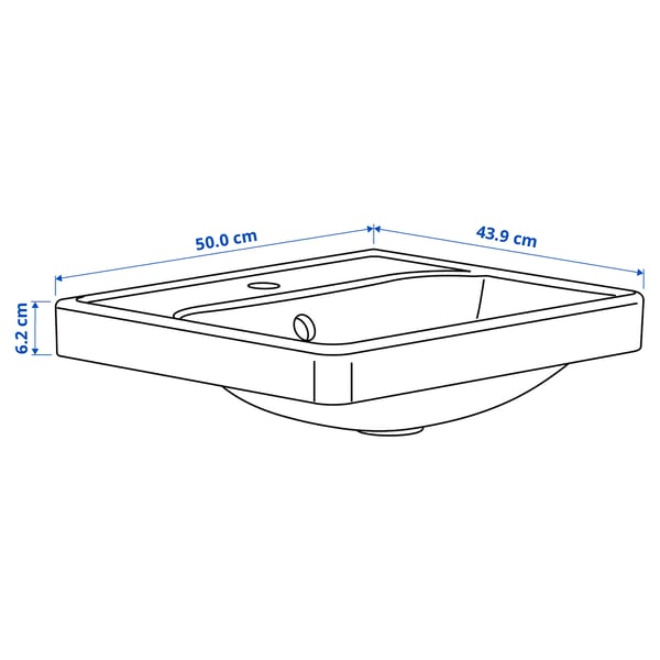Illustration with measurements for the product: ORRSJÖN.