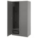 PAX / BERGSBO Wardrobe combination, dark grey/dark grey, 100x60x201 cm