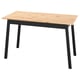PINNTORP Table, light brown stained/black stained pine, 125x75 cm