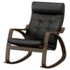 POÄNG Rocking-chair, walnut effect/Grann black