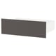 SKATVAL drawer, dark grey and white, modern minimalist design, metal and particleboard construction.