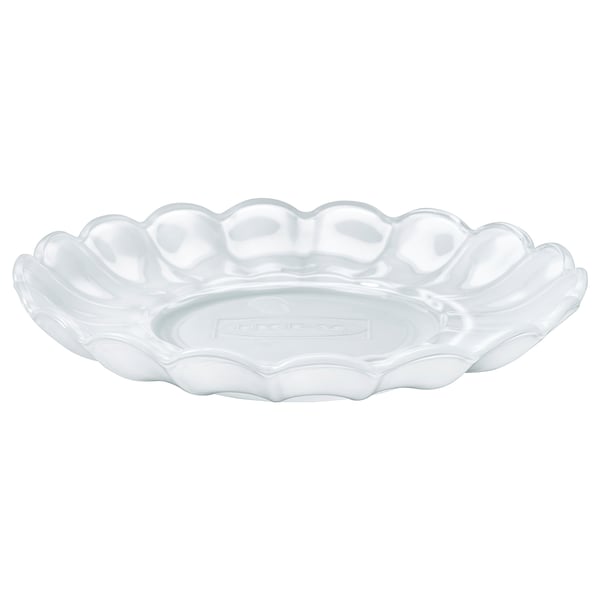 SMÅNÄCKROS Candle dish, white, 14 cm