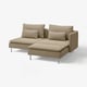 SÖDERHAMN beige sofa, modern design with plush cushions, big seat, clean lines.
