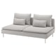 SÖDERHAMN sectional sofa, light grey, modern design, low profile, soft cushions, metal legs.