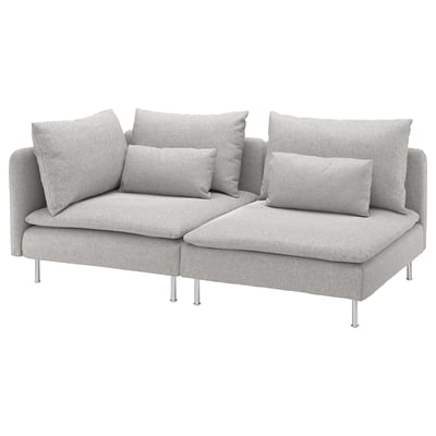 SÖDERHAMN sectional sofa, gray, modern, spacious, deep cushions.