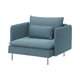 SÖDERHAMN Armchair, Fridtuna dark grey-blue