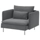 SÖDERHAMN Armchair, Johanneshov dark grey
