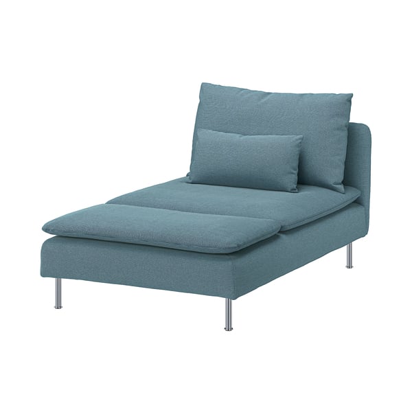 SÖDERHAMN Chaise longue, Fridtuna dark grey-blue